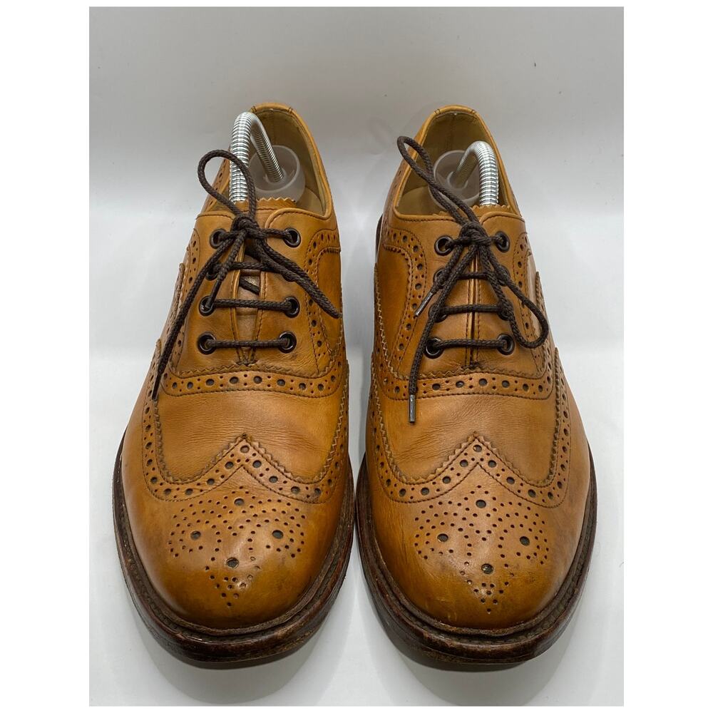 LOAKE 1880 Men's Brown Leather Ashby Wingtip Lace-Up Oxford Shoes SZ 8.5